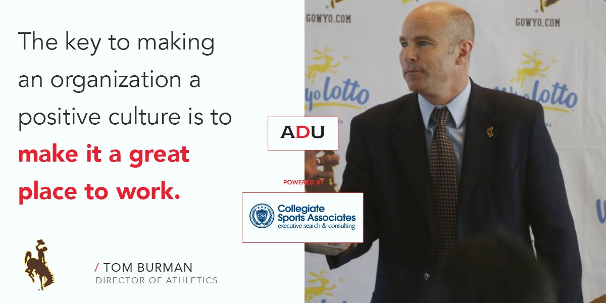 AD_University's tweet photo. If you get the culture right, most of the other stuff, like creating a great student-athlete experience, building a great long-term brand or empowering passionate coaches and administrators, will happen on its own.

https://t.co/PsLQTM0wxZ https://t.co/gE2XIfNxgc