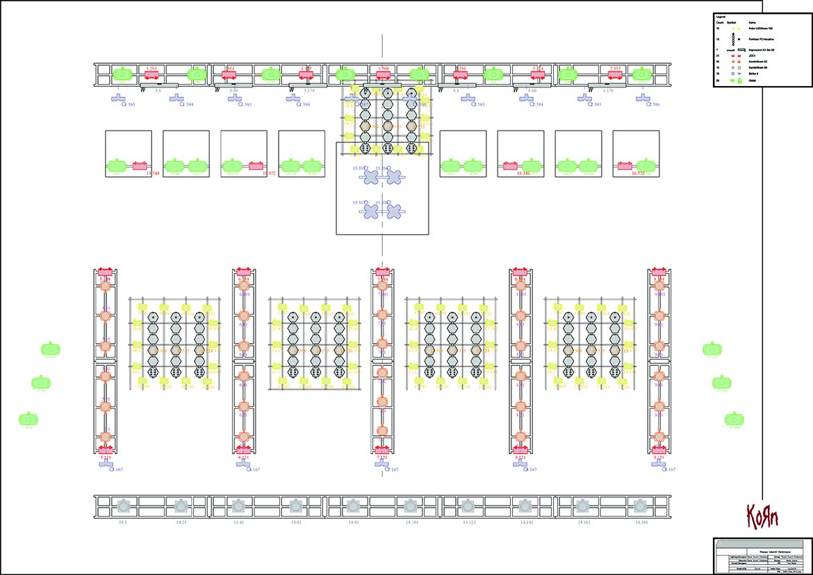 livedesignmag's tweet image. Lighting designer Thomas “Church” Christmann shares the #lightingplot for the band's 2019 The Nothing Tour, featuring a multitude of two-way mirrors attached to LED video tiles: ow.ly/svUm50wWG51