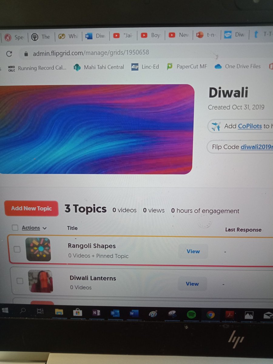 Getting ready to celebrate #Diwali <a href="/Hillpark_School/">Hillpark School</a> tomorrow. Finally becoming brave enough to use @Flipgrid with my kids. Watch this space!