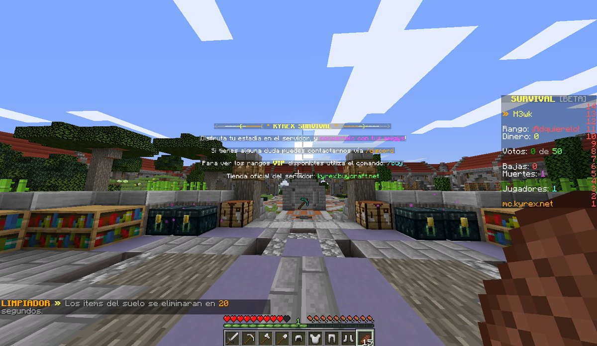 KyrexNetwork's tweet image. ¡Al entrar al servidor, te recibirá este hermoso mensaje! 🥳😎🤠🧐