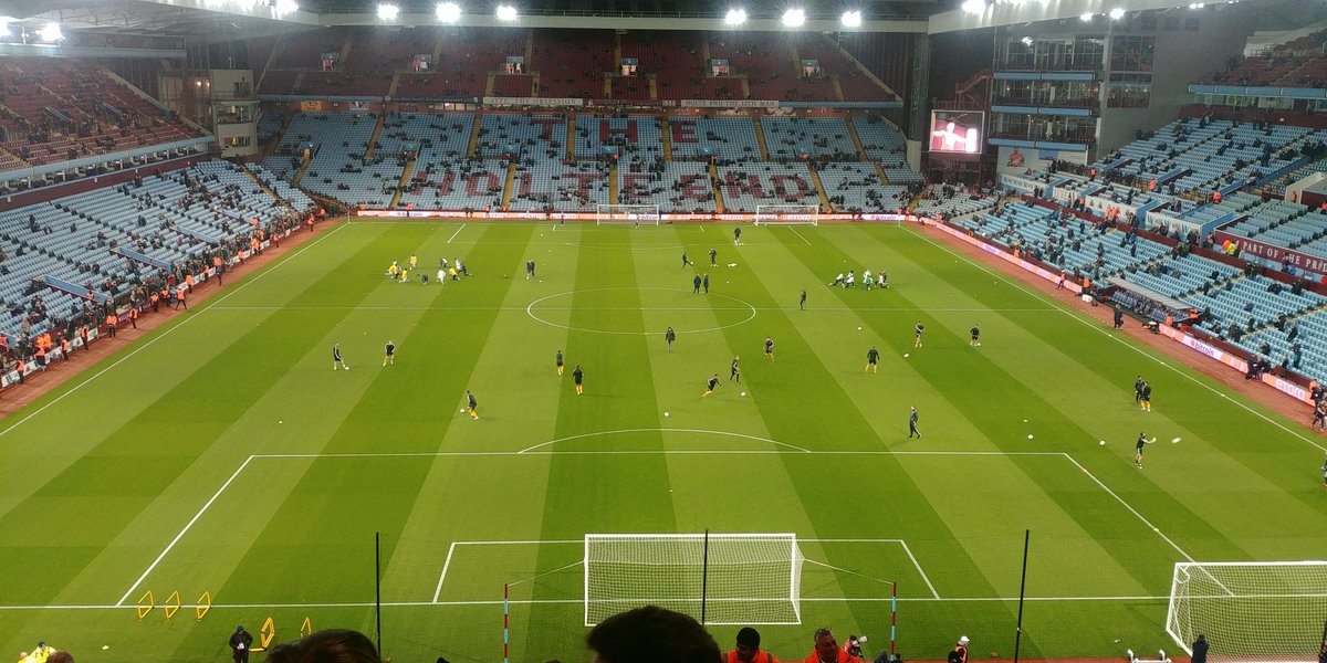 View for tonights game at Villa