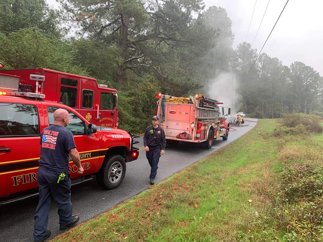 WALTON COUNTY: Kent Rock Road near Highway 138-Single vehicle accident with minor injuries reported. Vehicle fully involved on fire. Avoid area for next 45 minutes. (WCSO) #fox5atl