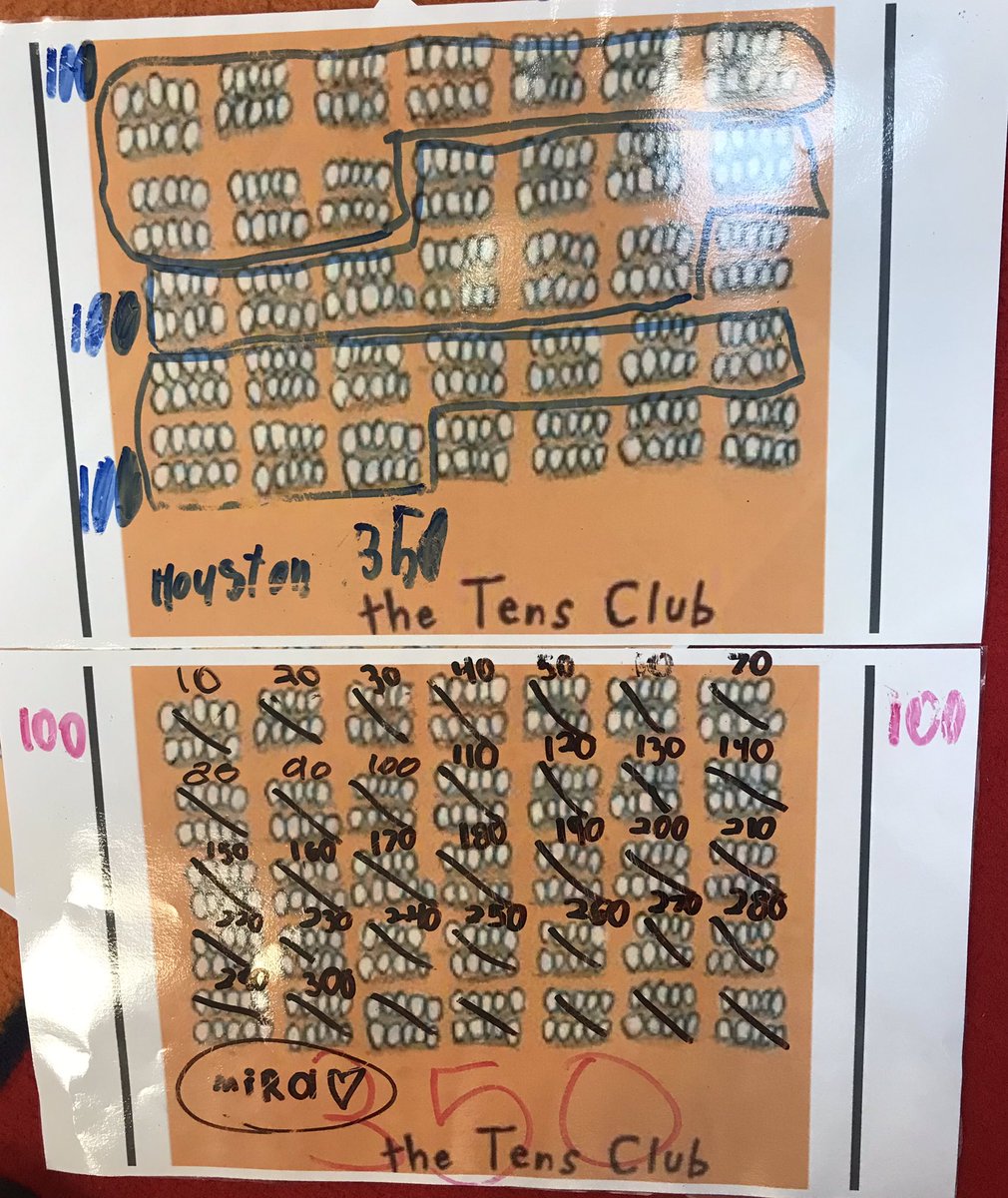 bholden86's tweet image. 1st graders noticed what was the same and different comparing two ways to count in the tens clubs ns the fives club. #howmanyseedsinapumpkin #trinitylearns
