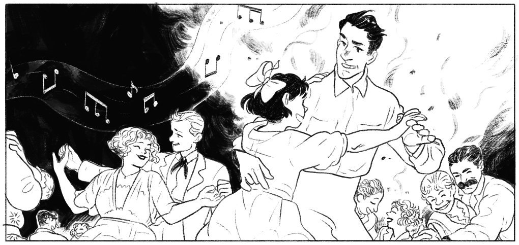 did I post this panel preview? One of my faves. :)) Vonciel dancing with her brother #saltmagic 