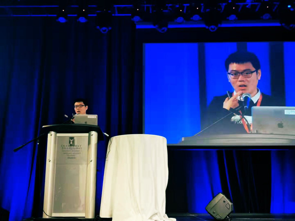 mkvoya's tweet photo. Me answering questions after my first SOSP talk. May this be a good start! #SOSP2019 #sosp19 https://t.co/21dt9K2crp