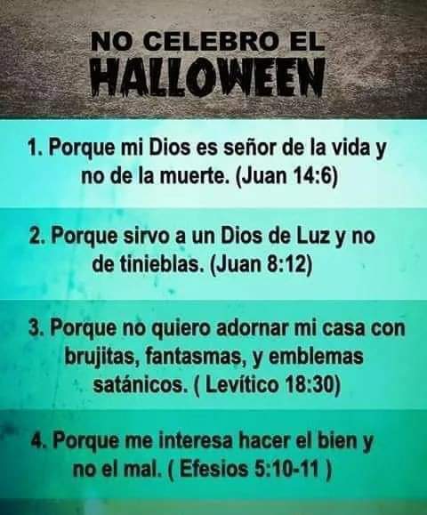 #YoNoCelebroHalloween 
#NoAlHalloween 
#NoHalloween