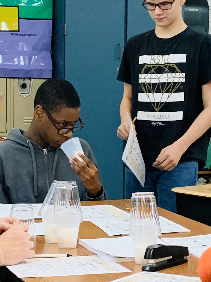 stephaniestonek's tweet photo. Taste and Smell experiments today in The Vrablehood! #HandsOnLearning #UniqueCurriculum #OurAbilitiesOutweighOurDisabilities #NCSSBeTheBest @LeighVrable @indiancreekmid https://t.co/Of4DnEcR6C