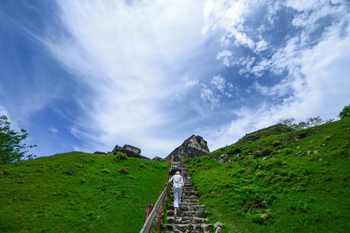 Why dance on the Bronx stairs when you can show your moves on the steps of an ancient Maya ruin? For #Halloween, instead of dressing as #Joker, head to spooky Xunantunich and you just might see the ghost of the Stone Lady!