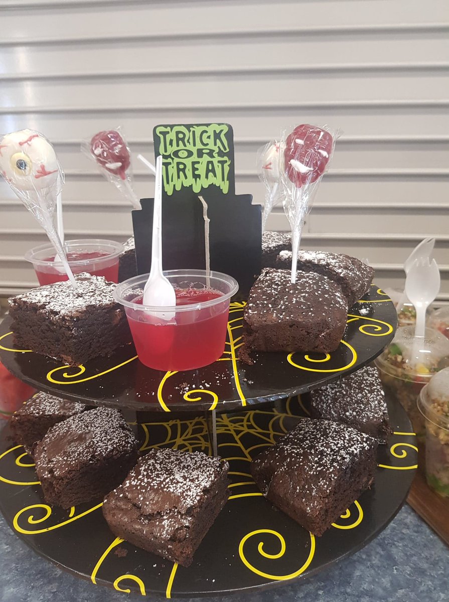 Halloween fun in the canteen with the extraordinary Mrs Anne Poulton &amp; Sharon