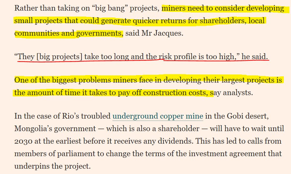 6/ Large scale mining is being seen by a big miner as not the most profitable way to go. What to read from it & from between the lines?  #Makorokoza @jamwanda2  @matigary  @mavhure  @TendayiManyange @SandeJaqueline  @henryhakula  @kwirirayi