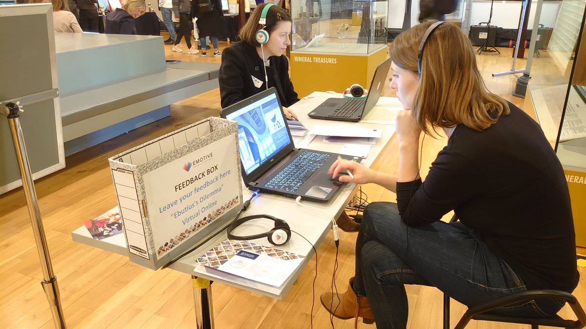 eleanor_scope's tweet photo. Lots to try at the #EMOTIVEdemo today! Many chances to learn about different ways of life and connect with people from the past through various stories and scenarios. Congrats @emotive_eu @MariaEcoGl @antzouganatou https://t.co/i5lzjreK3P