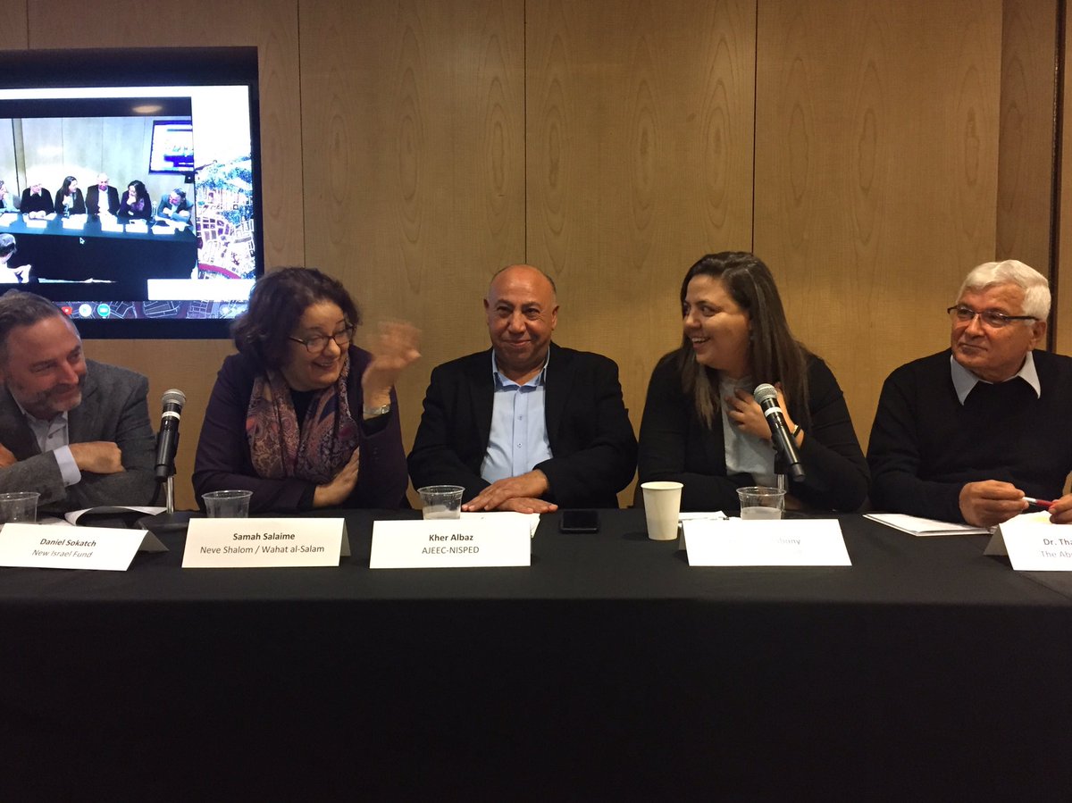 RAyeletSCohen's tweet photo. Loved hearing from these smart and strategic Palestinians and Israeli citizens deep in shared struggle &amp; society. #becauseNIF https://t.co/XvGXkJ9BLv