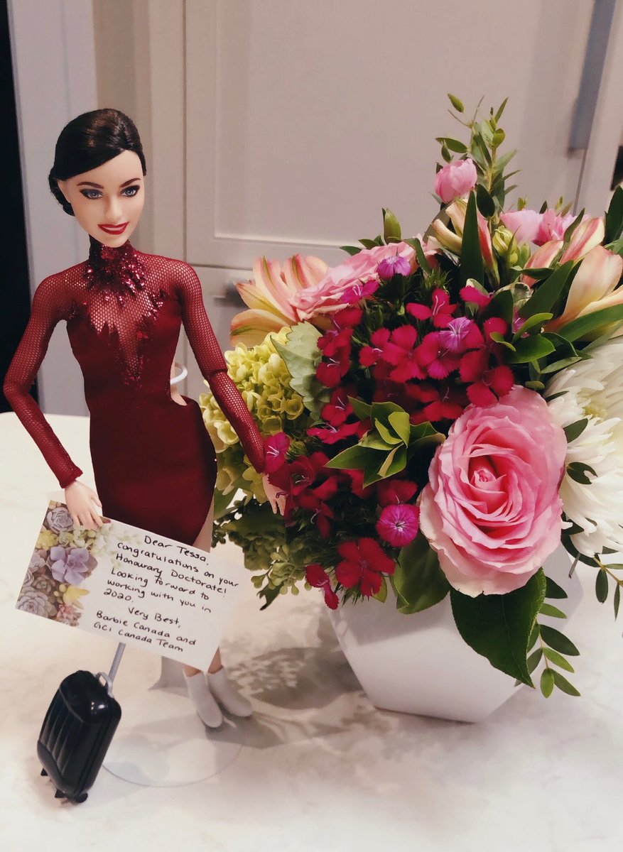 Tessa Virtue on X: "Thank you so much to the @Barbie team for these  beautiful flowers - what a lovely welcome home! Now I'm off to find Barbie  T some graduation robes