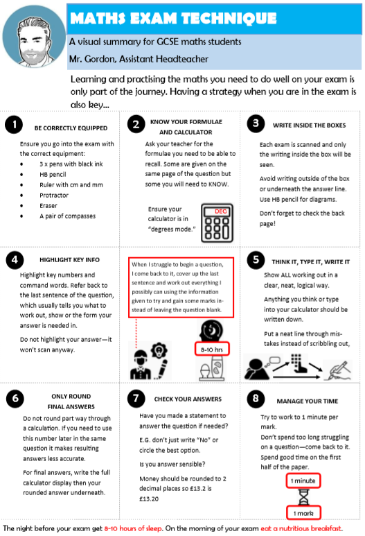 eltonmaths's tweet photo. Very useful tips on preparing for a Maths exam. https://t.co/USqIM77toN