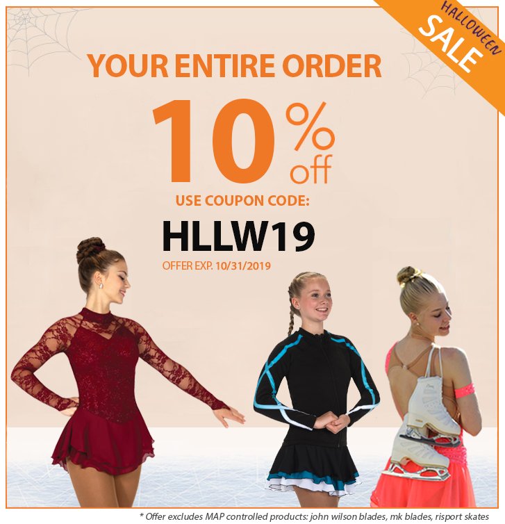 FigrSk8StrCEO's tweet photo. Halloween Sale!
10% OFF YOUR ENTIRE ORDER!
Use Coupon Code HLLW19 at checkout
Offer expires 10/31/2019
https://t.co/H9FBeLIf33

#sale #figureskatingstore #iceskating #figureskating #figureskates #iceskates #halloweensale #sale #figureskatingapparel #iceskatingdresses #icedance https://t.co/ozDz59wKyw