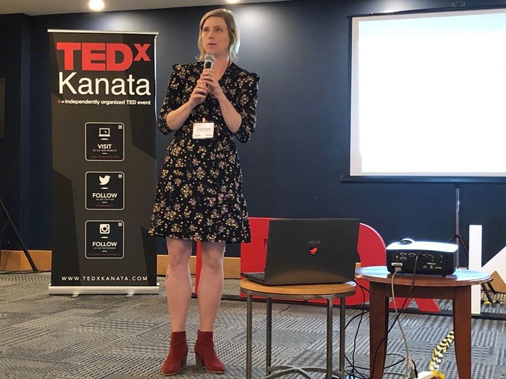 TEDxKanata's tweet photo. Ashleigh Kennedy โ #BrainComputerInterfacing โWeโre moving closer towards brain computer interfacing, but we need to approach this with the ethical implications into what we are buildingโ #TEDxKanata #IGNITE #TEDTalks https://t.co/IBiBwdj1PJ