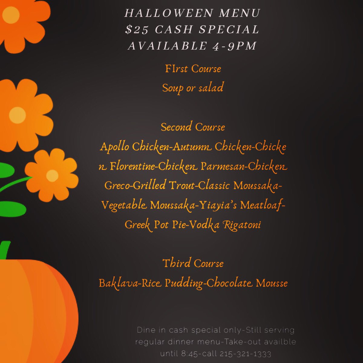 CSGYardley's tweet image. #halloweenmenu #dineinspecials #yardleypa #newtownpa #spookyspecials👻🎃 #canaloween2019