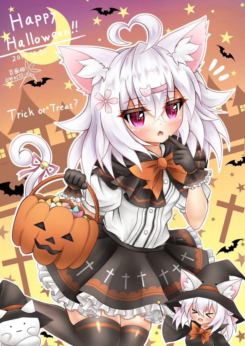 百面相ms Rs4 X No Twitter Happy Halloween 19 トリック オア トリートな猫耳ちゃんです ハロウィン ハロウィンイラスト ハロウィンお絵描き大会19 オリジナル 獣耳