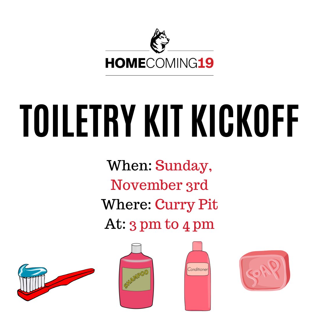 Join #homecomingnu to create 100 toiletry kits for Rosie’s Place - the 1st women’s shelter in the US! We’re also accepting donations for shampoo, conditioner, toothpaste, toothbrushes, deodorant, lotion, soap, lip balm, brushes, combs, maxi pads, new towels! #nuexperience