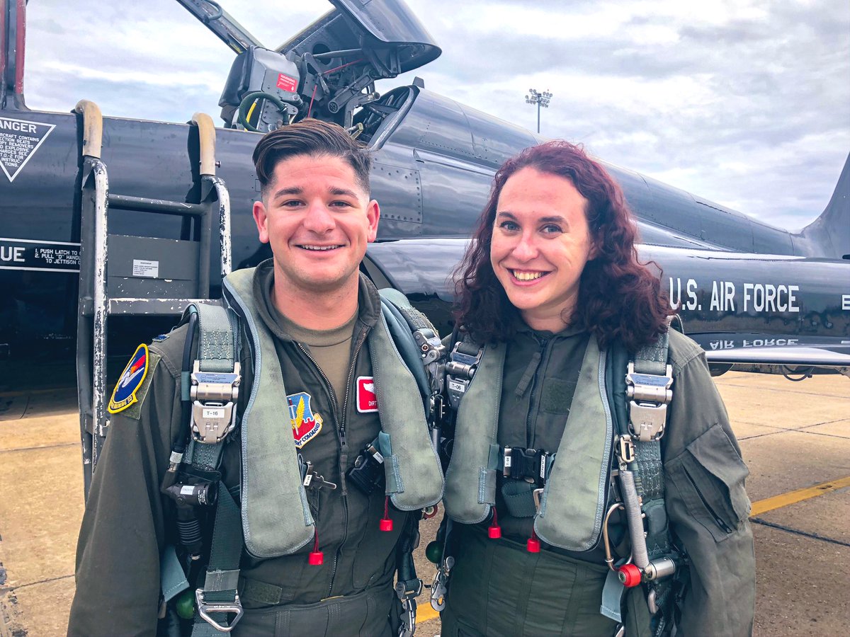 Did a thing today... flew in the back of a T-38 Talon!! So many thanks to the @USAF_ACC team, the 71st FTS and especially my trusty pilot and fellow SF native Lt. Joshua “Dirty” Burdge for an AMAZING ride!