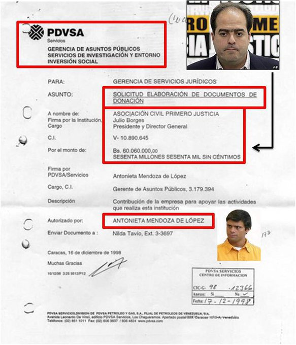 ser_eficientes's tweet photo. JULIO BORGES Y LEOPOLDO LOPEZ LADRONES DE CUELLO BLANCO #JulioBorgesFARSANTE #LeopoldoRealesLopez https://t.co/2PnJ7HW8qP