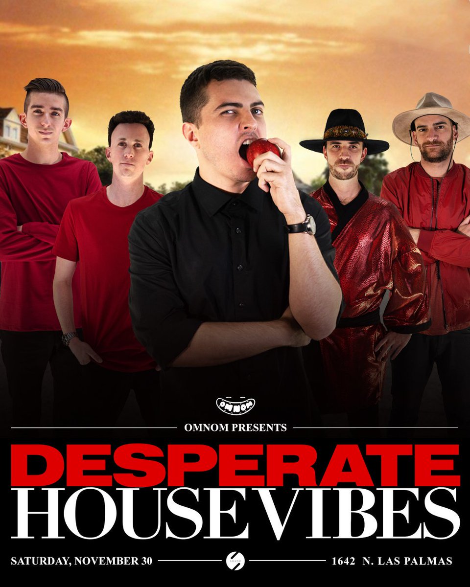 imOMNOM's tweet image. HOLLYWOOD 🍎🍷⁣
Saturday Nov 30th
⁣
Join us at Sound Nightclub for a night of Tech House, Suburban House, Extramarital House, Betrayal House, and of course plenty of scandalous secret guests⁣
🌹 ⁣
⁣
This is one 'affair' you won't regret. 💃

TIX LINK:bit.ly/desperatehouse…