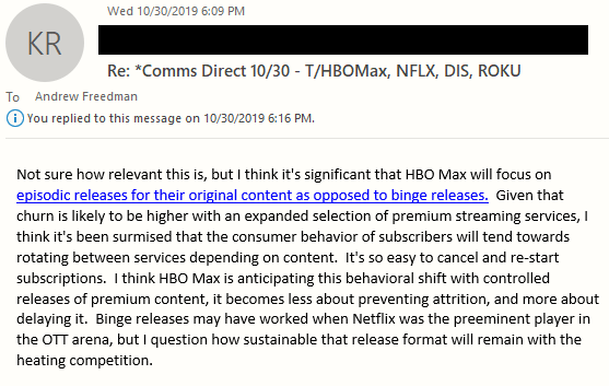 HedgeyeComm's tweet photo. #InternInsight
$NFLX #HBOMax #bingeandburn
👇👇👇 https://t.co/i5nCaKNu8X