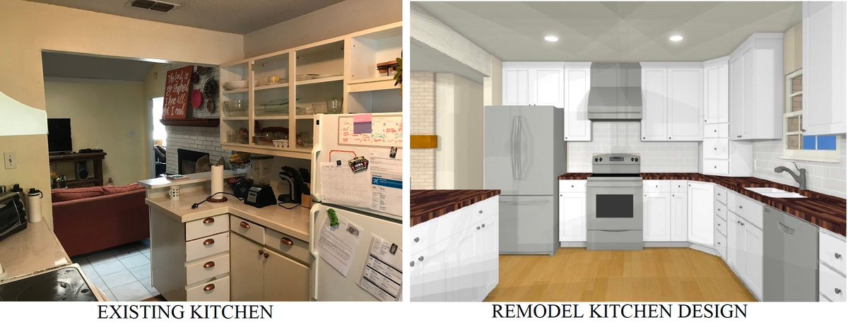 Our recent kitchen remodeling design project.