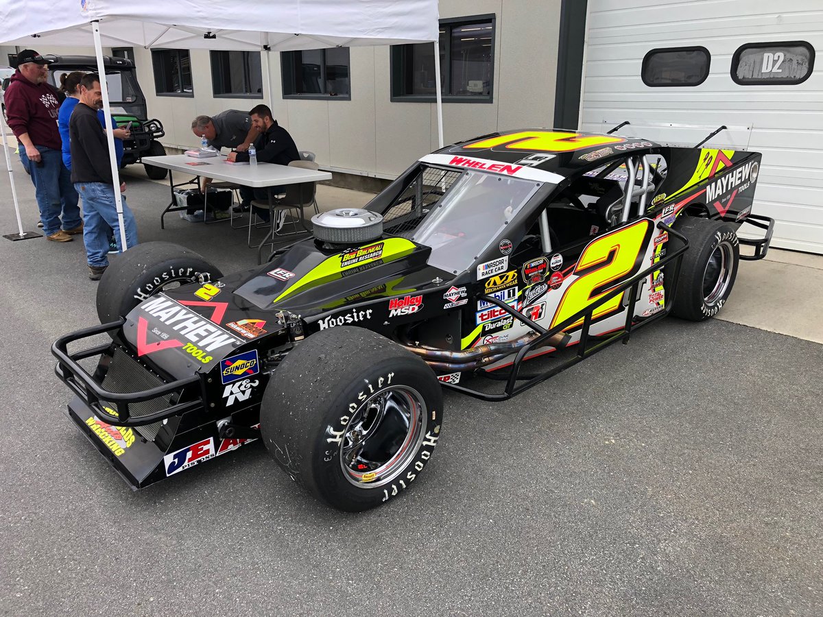 NASCARRegional's tweet photo. Champ duties! @doug_coby stopped by @WhelenEng today with his car for a tour of HQ &amp; a meet and greet with Whelen employees!

#NWMT | @WhelenMTRS https://t.co/dtwydYIzOV