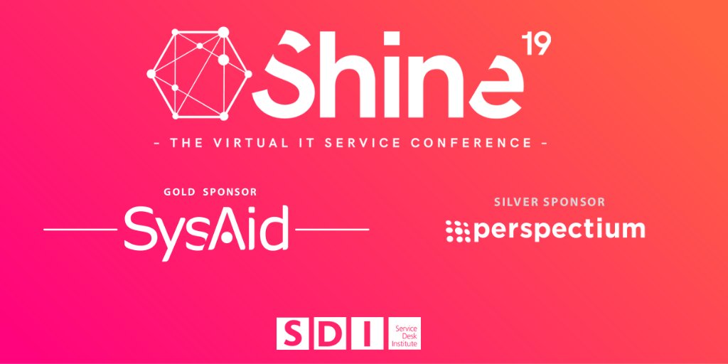 It's a wrap for #SHINE19! With huge thanks to our kind speakers, hosts and sponsors without whom this record-breaking 18-hour global #ITSM conference wouldn't have been possible!
Gold 🥇 sponsor <a href="/sysaid/">SysAid</a> 
Silver 🥈 sponsor <a href="/perspectium/">Perspectium</a> 
And to <a href="/itsm_tools/">ITSM.tools</a> 🙏