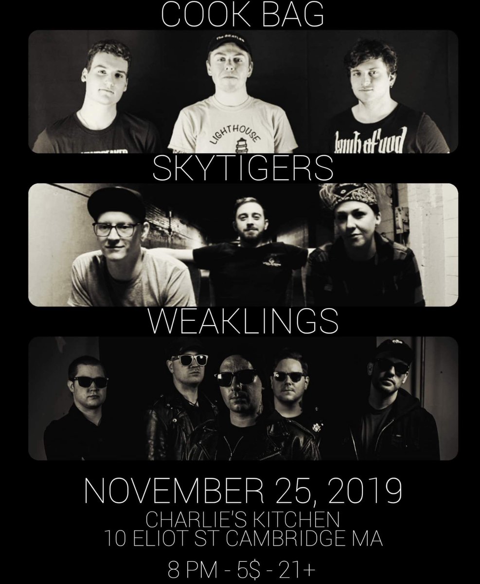 Rock n roll show <a href="/CharliesKitchen/">Charlies Kitchen</a> <a href="/indie617/">indie617</a> <a href="/SkyTigersMusic/">SkyTigers</a> #weaklings #bostonmusicscene