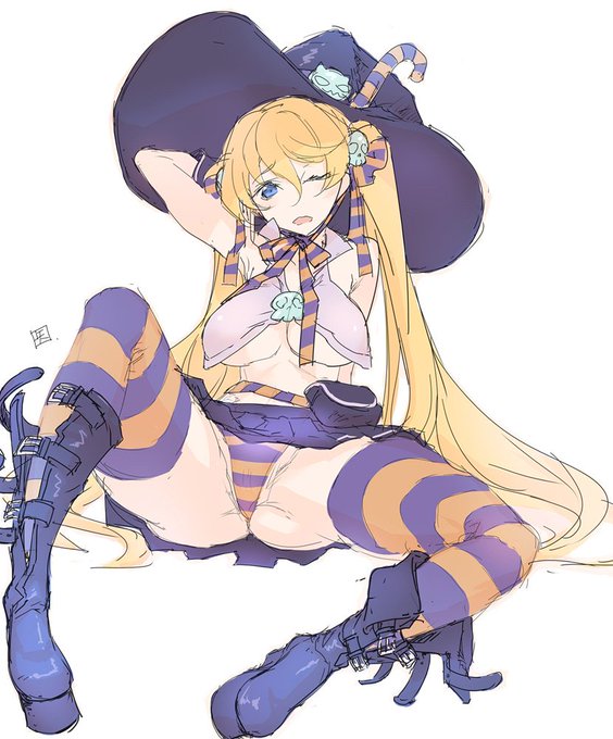 たまにはハロウィンらしい事をしたいと思い、コスプレしたJKを描いてみました。解像度高い方はファンボックスにUPしますん 