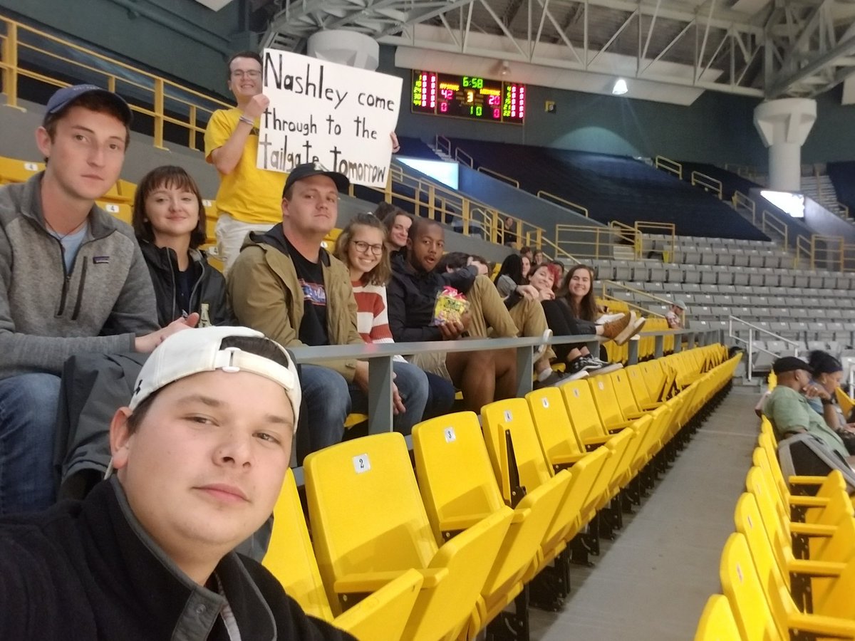 DamianAdame1's tweet photo. App state basketball band doesnt need instruments to come support our team! Let's get it APP #APPWBB https://t.co/VrczsFnosb