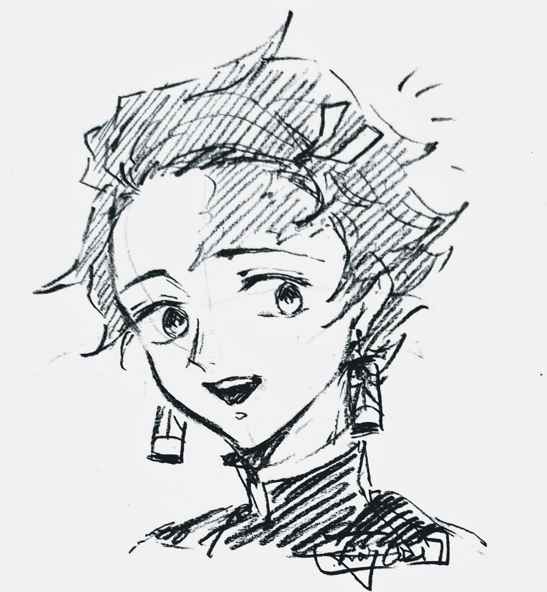 Tying hair 