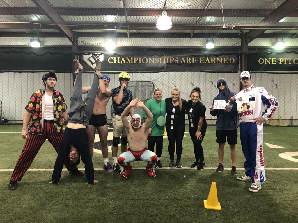 Had to bring our Halloween festivities indoors this year. Dodgeball didn’t disappoint and neither did the costumes! #ODUHalloween