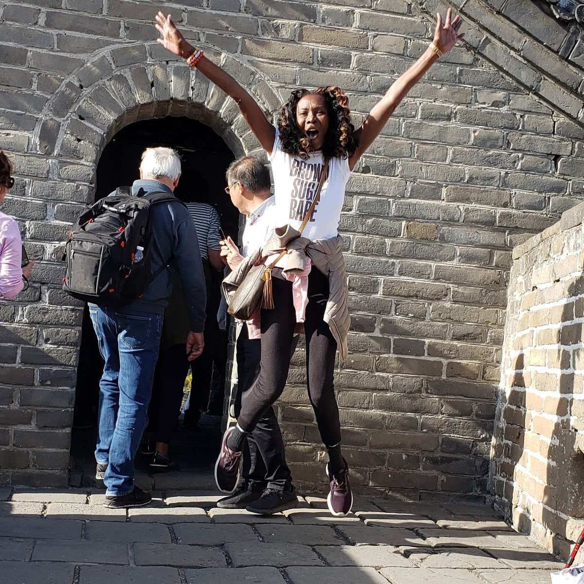 The feeling you get when you have made it to the #Greatwallofchina #dreams #visions #reality #livelifenow #unoboobgirl #angelindisguise #blackinchina