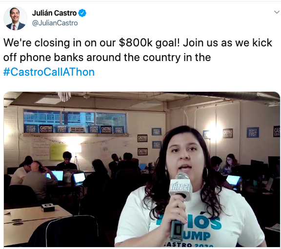 lilliecatlin's tweet photo. If you missed it -- @mrynnna and @Bethanie_10 were LIVE to tell you about how to make calls from home RIGHT NOW. You can join at https://t.co/OutNbO7coH --> join the virtual field office --> and then join our call team! #TeamJulián #CallaThon https://t.co/wS7Nb1J8ul