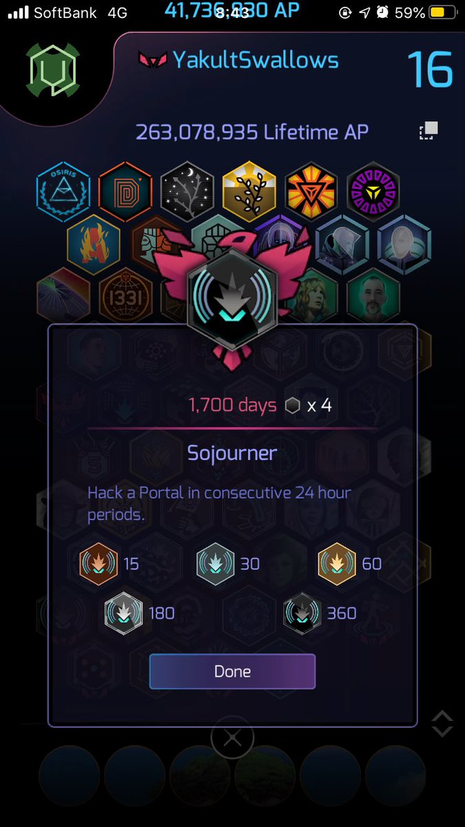 Swallows_RES's tweet image. #Sojourner became 1700 days.

#ingressPrime