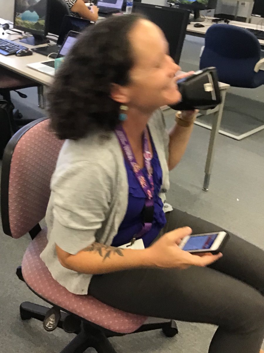 BrevardEdTech's tweet photo. Everything Expeditions wrkshp by @rutenbert &amp; @GinaC_LMC was A+! Participants used existing #GoogleExpeditions, #GooglePolyTourCreator, practiced w/ new routers! They’ll all go 2 school tomorrow &amp; use new skills. @BrevardSchools #joy @GoogleForEdu #brevardedtech https://t.co/ozrrpJ3rAR