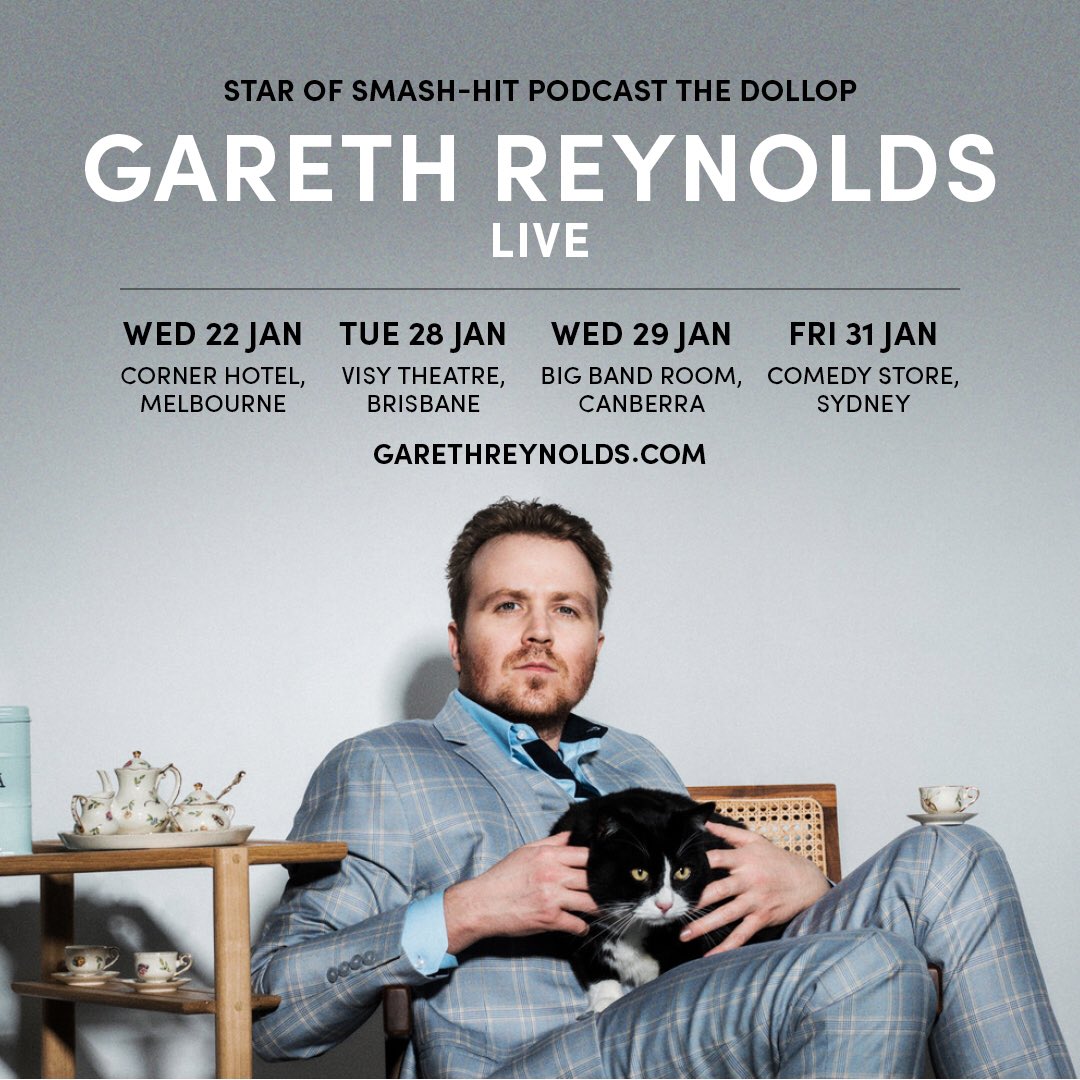 reynoldsgareth's tweet photo. Australians! I am happy to announce that I will be heading to your country in January to do some stand up and probably melt! Let’s do this! https://t.co/pTKTuBNUb9 #Spiders https://t.co/ER0cvxEfUG