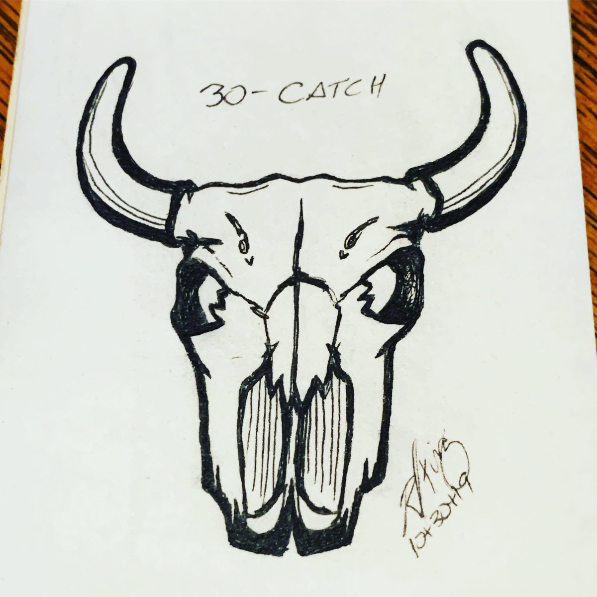RiftwingDesigns's tweet photo. #Inktober day 30 - Buffalo. Always a wild catch. Didn’t realize how similar their skull is to #Bowser. #inktober2019 #inktoberday30 #traditionalart #doodlesketch #skull #skulldrawing #vultureculture #skellysketch #buffalo #bison #buffaloskull #bisonskull #bowserskull #koopaskull https://t.co/Qc2UsPVaRa