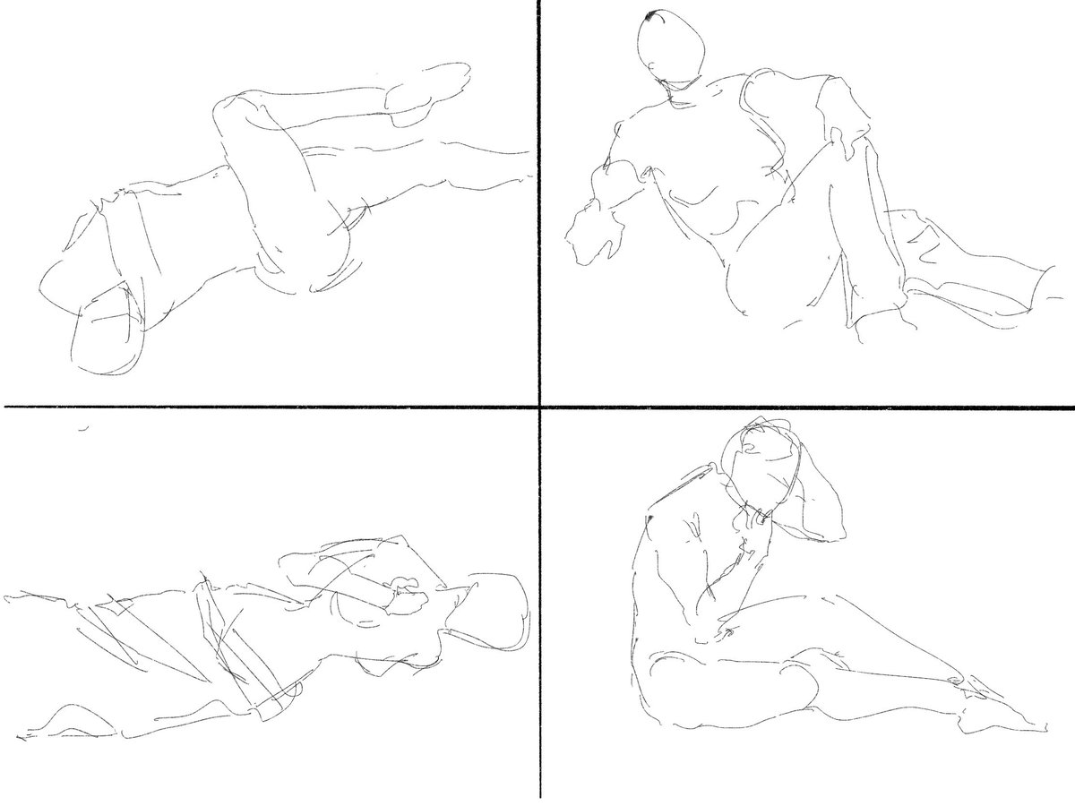 ドローイング部屋作って約一ヶ月、できるだけ毎日ドローイングは続けてきたけど流石に最初と比べると今のほうがうまい これらは初日のものたち!継続って大事だ 