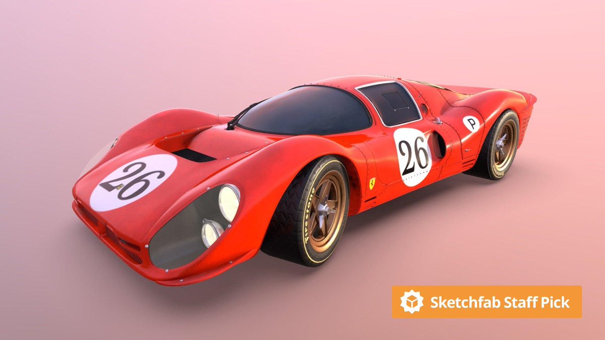 New staff pick: Ferrari 330 P4 by @solveiggames. Check it out in #3D, #AR or #VR: bit.ly/36g6EJZ