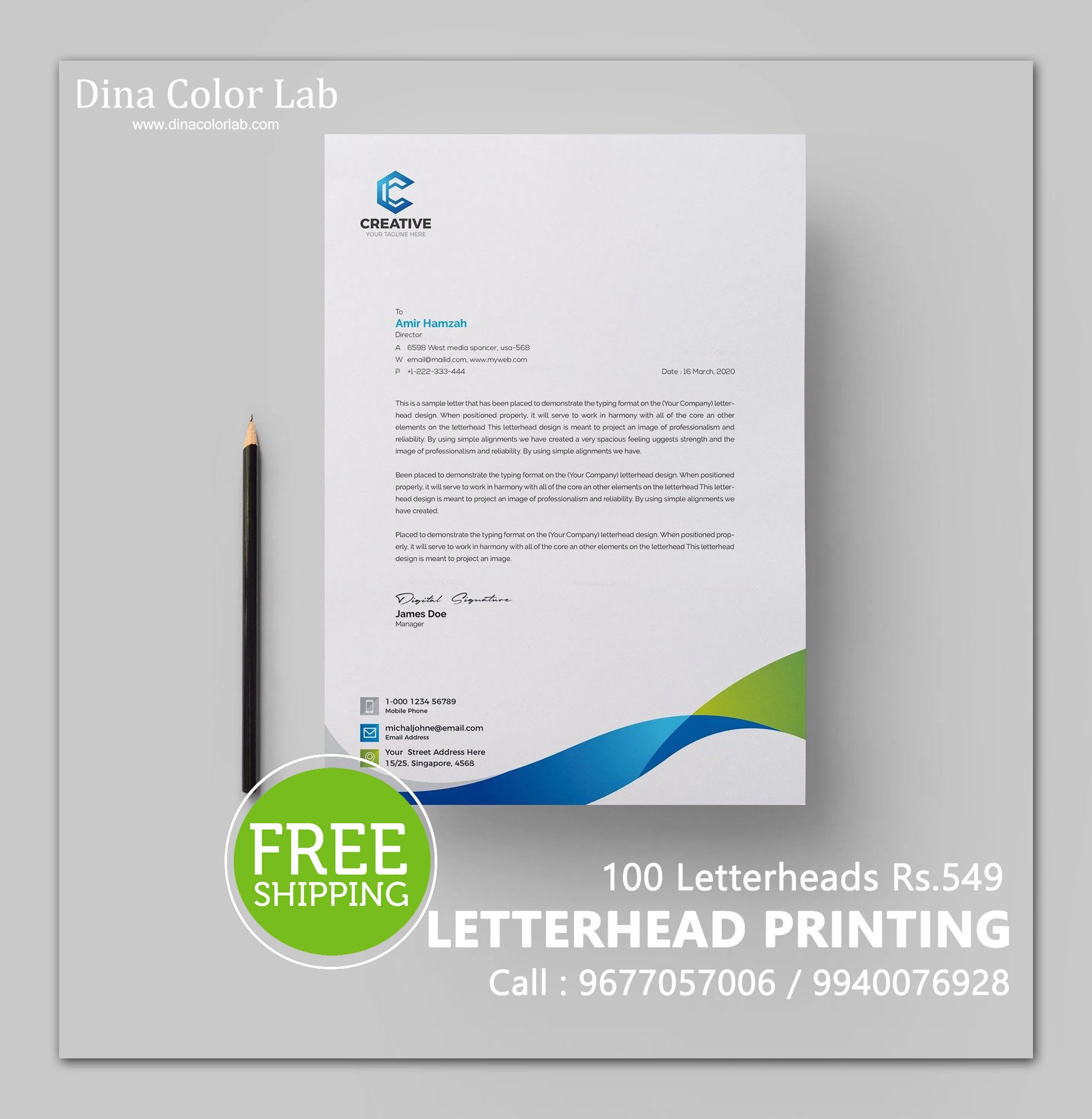 Dina Color Lab on Twitter "Print your business or personal letterhead