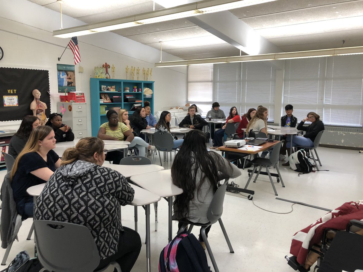 Beaufort County Community College traveled to Hyde County to speak with our students about the Allied Health Department. Thanks Mr. D and Ashley!
