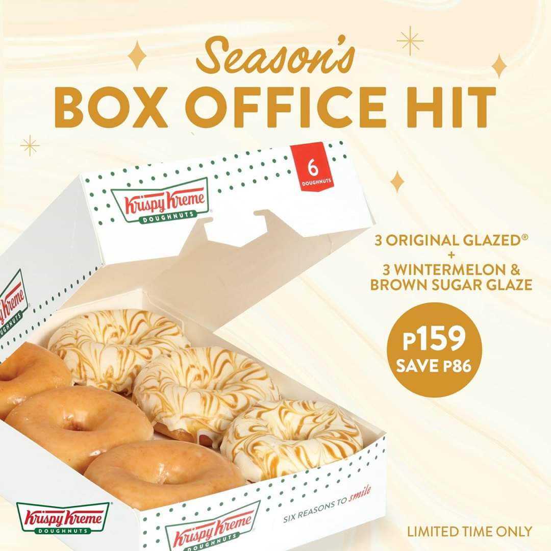 Krispy Kreme: Save P86 on the Premium Box of 6 (Wintermelon & Brown Sugar Glaze)