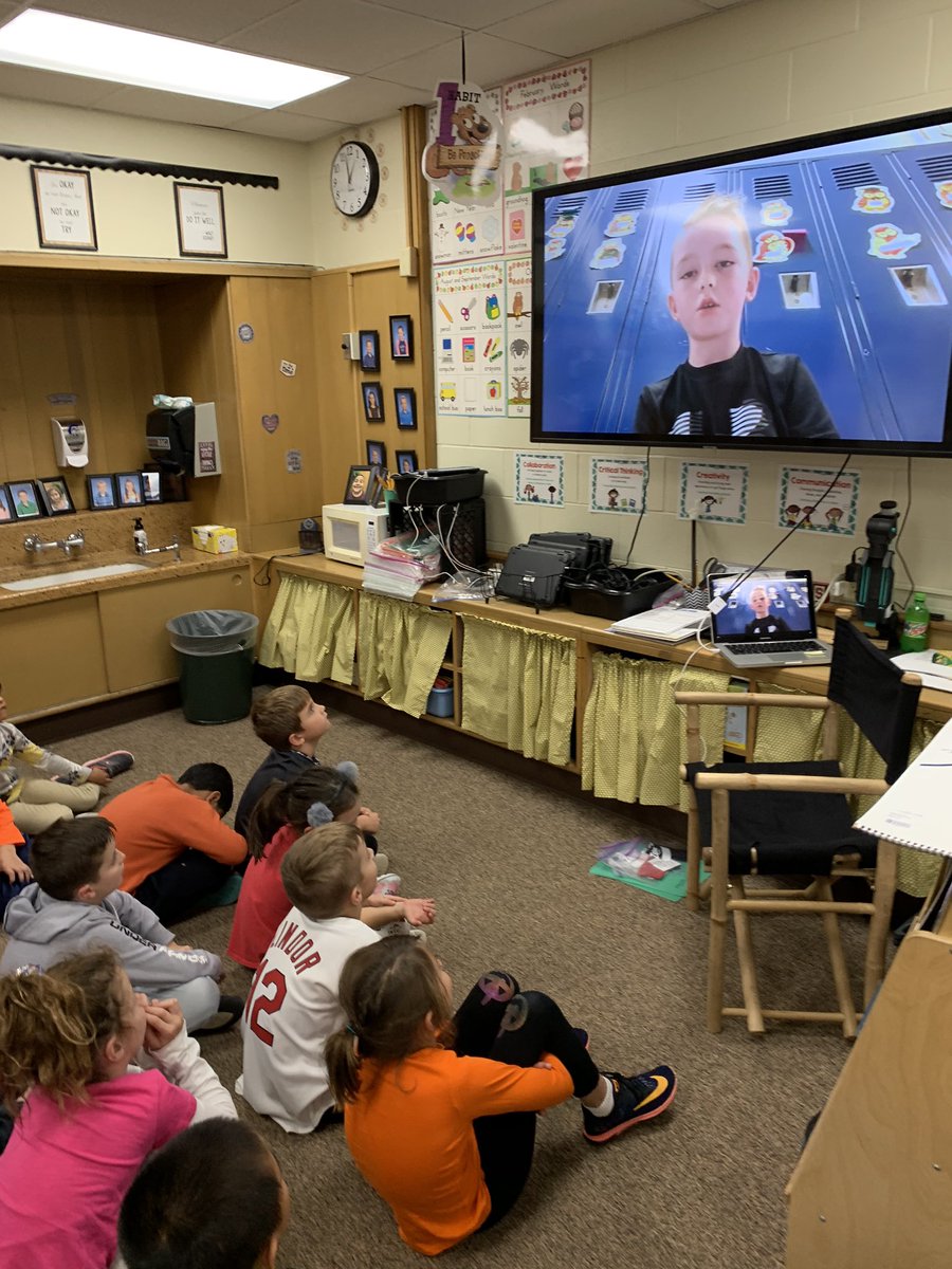 Strohscher2nd's tweet photo. We have been using Flipgrid to connect with a 2nd grade class from Liberty-Benton.  The students made videos explaining the water cycle and shared a water cycle song.  Today, we responded back to the class and explained the 4 main types of clouds. #TrojanTrue #flipgrid https://t.co/6MkMPd5brB