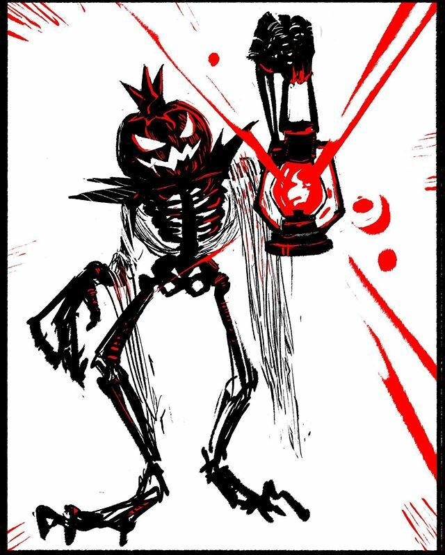 dryingpan's tweet photo. #inktober 030. woe to all whose shadows are cast by the light of the lamp of the pumpkin king.
.
.
#inktober2019 #drawtober2019 #digitober2019 #digitalart #digitalpainting #conceptart #illustration #digitalillustration #dibujo #draweveryday #halloweenart #spookyart #pumpkink… https://t.co/HNJhFjMH4t