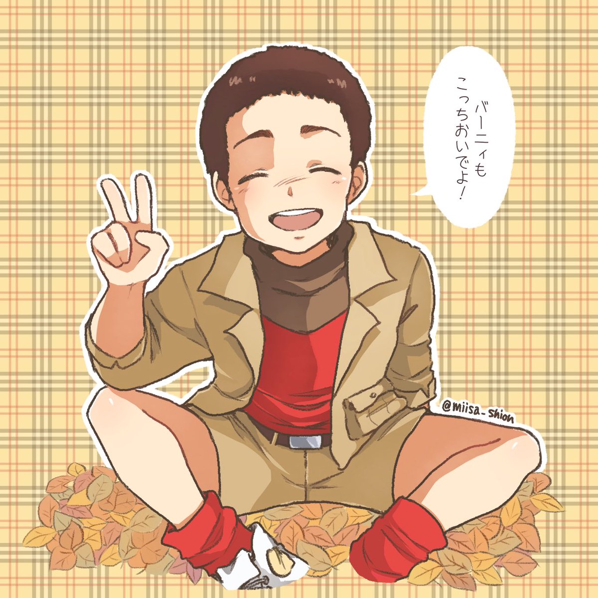#Inktober2019 DAY 10: Leaves

Al playing with leaves?
落ち葉で遊んでるアル 