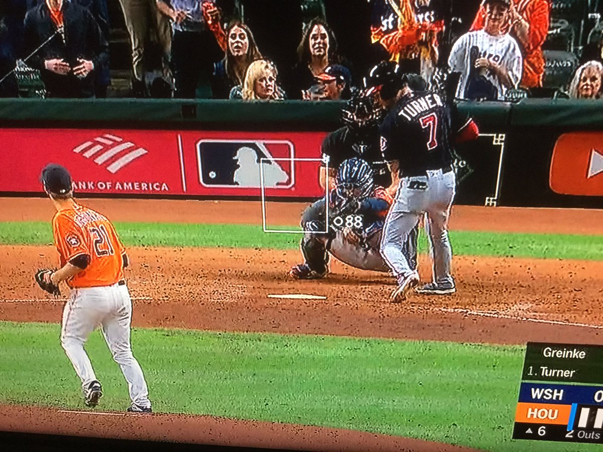 DLActionSports's tweet photo. The fix is in. How many times in a 7 game series can the #Nats get called out on TERRIBLE calls. #mlbumpires are an embarrassment. #astros #fakeseries #computerballstrikes. https://t.co/RNOg6SBNQq
